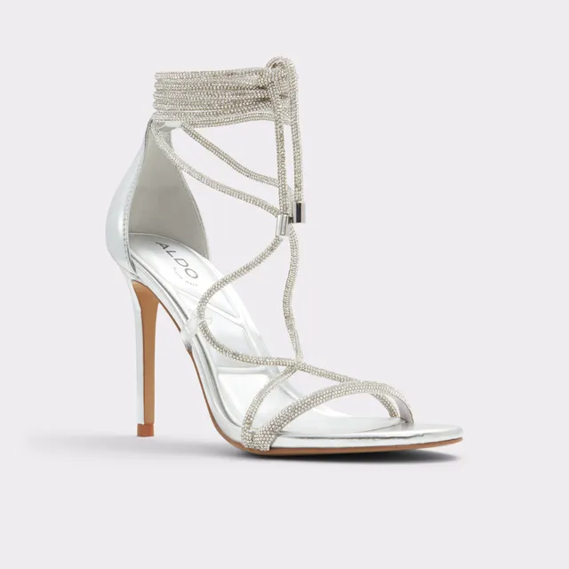 Aldo silver high heels deals