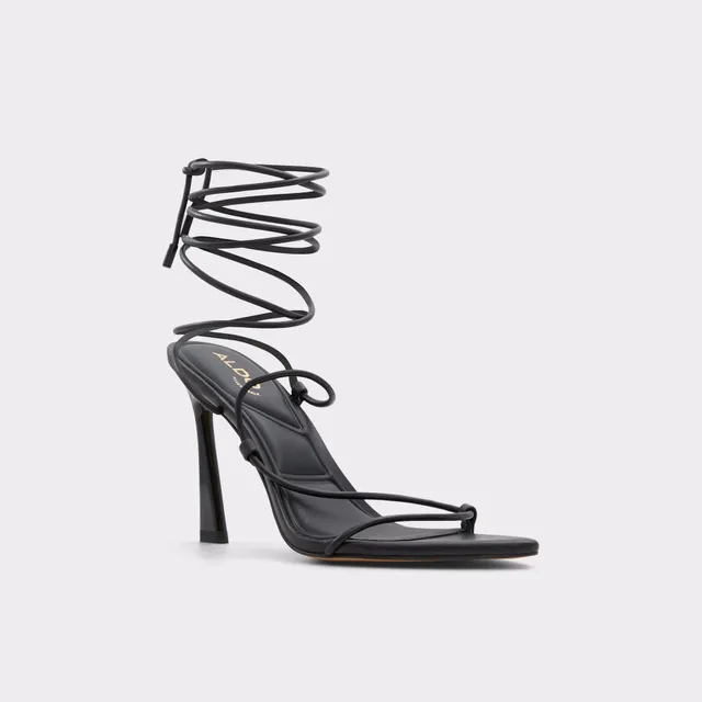 Aldo black lace up heels clearance