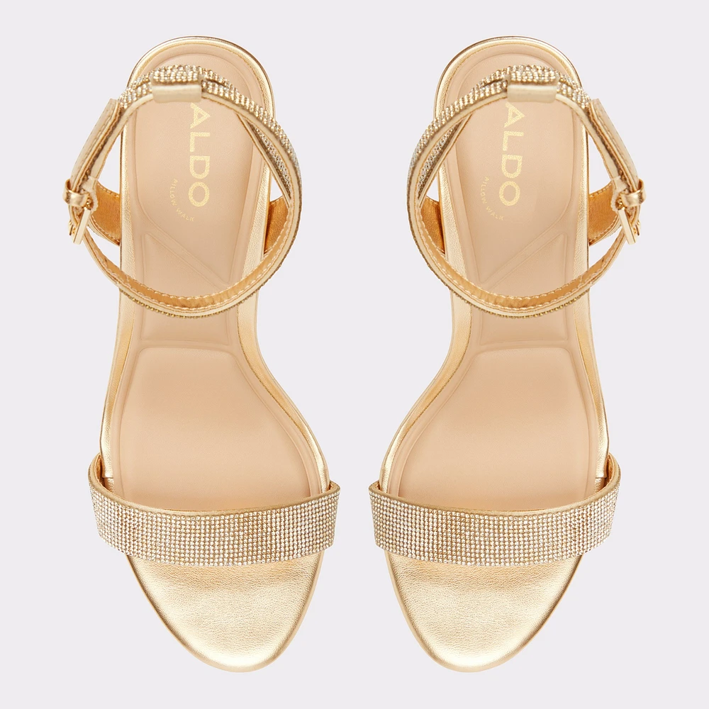 Aldo gold flip flops discount