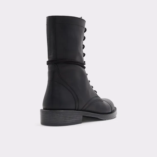 Aldo black combat boots sales