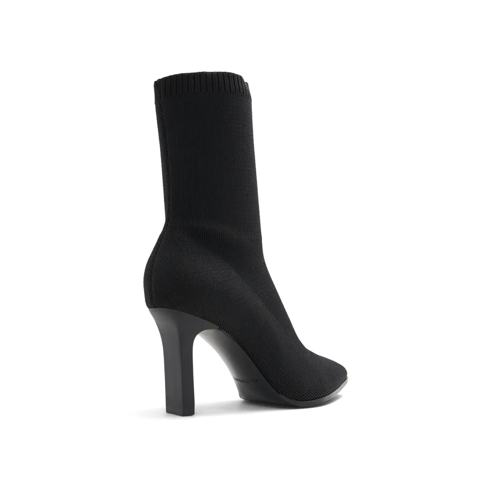 Black mid calf stiletto boots clearance