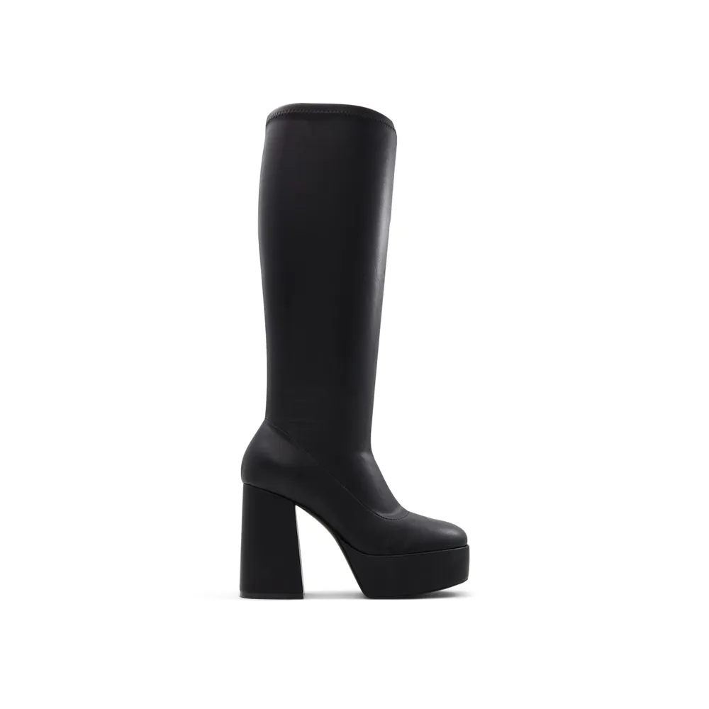 Tall black platform sales boots