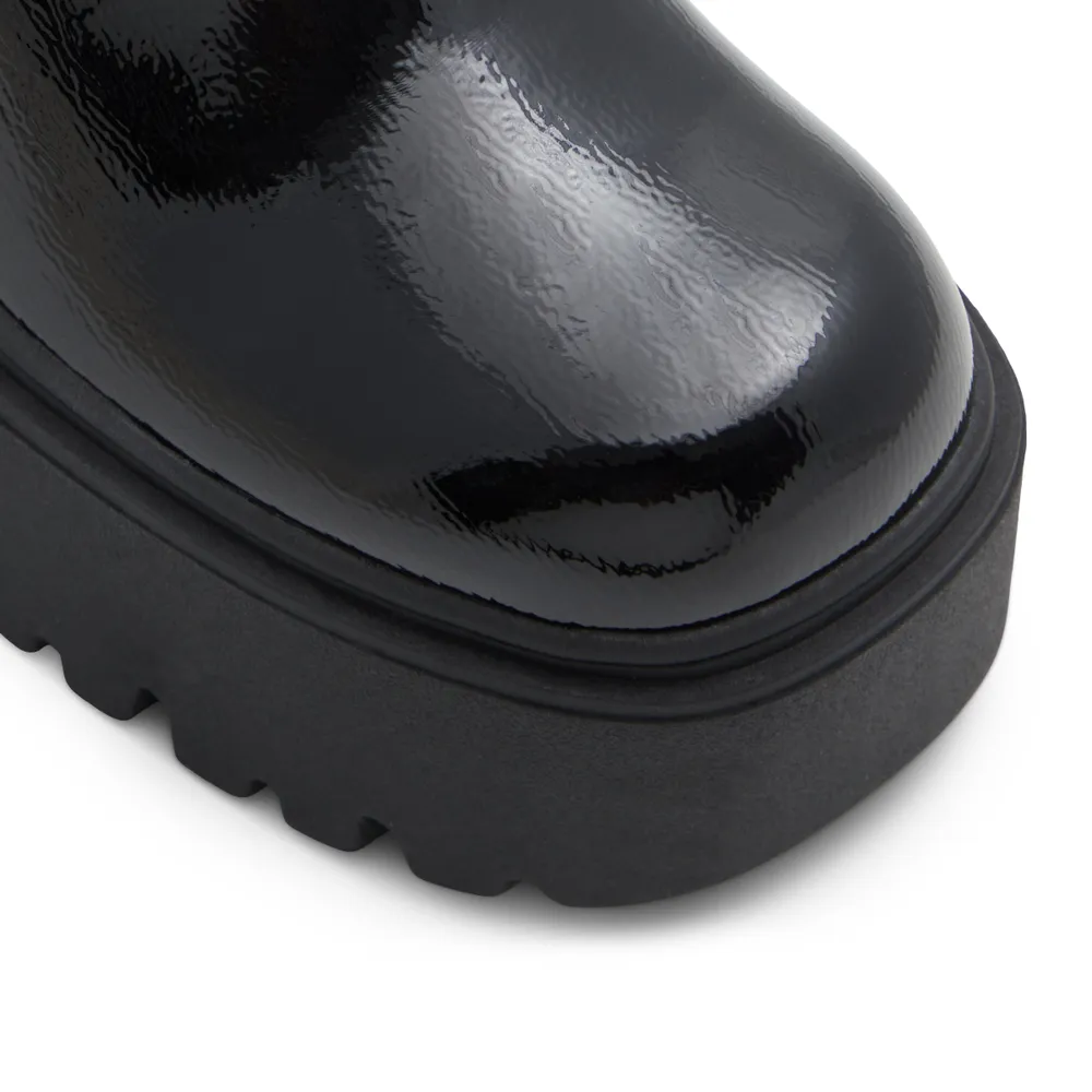 Black chunky heel booties clearance