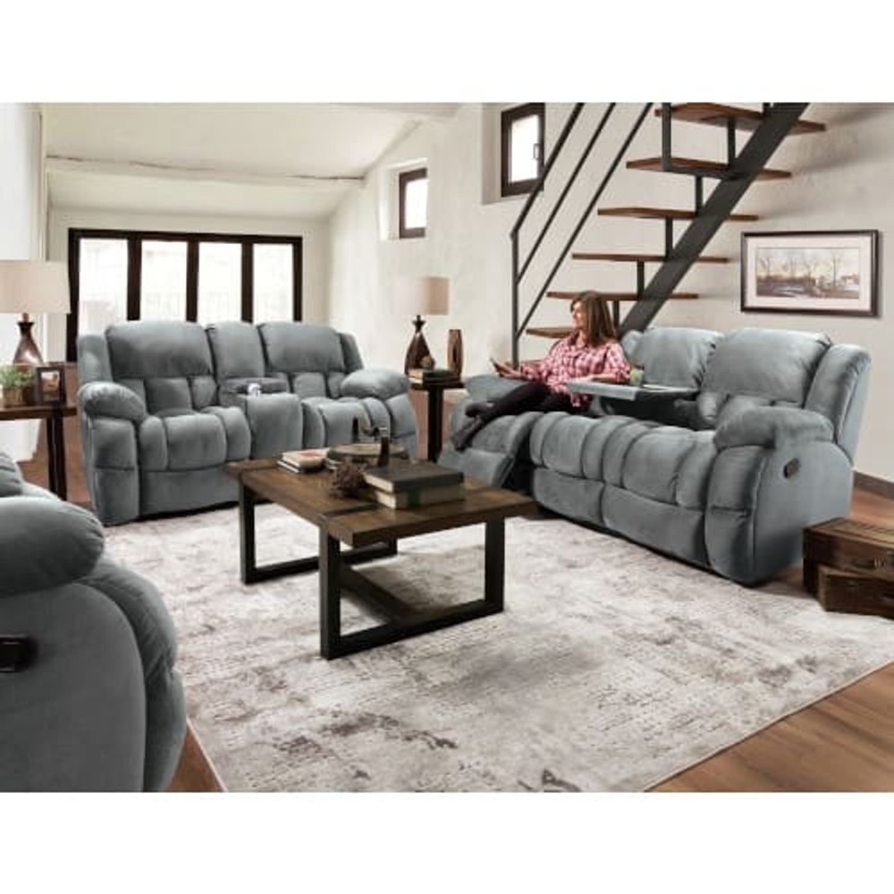 Corinthian Cloud Charcoal Motion Collection Sofa & Loveseat