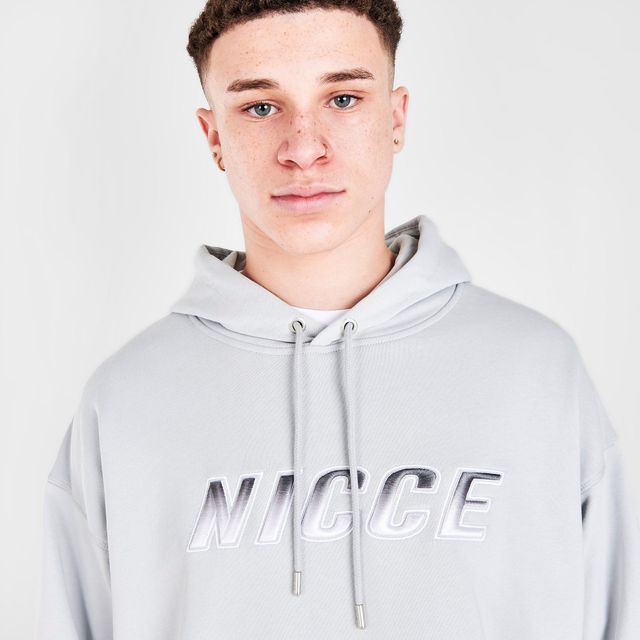 Nicce grey and online white hoodie