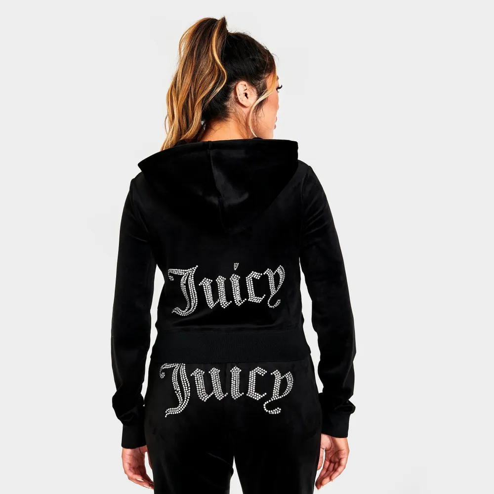 JUICY COUTURE Women s Juicy Couture OG Big Bling Velour Zip Up