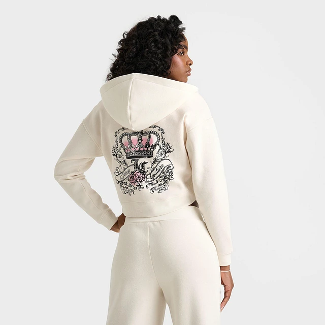 Juicy Couture Women's Juicy Couture Crown Fleece Full-Zip Hoodie