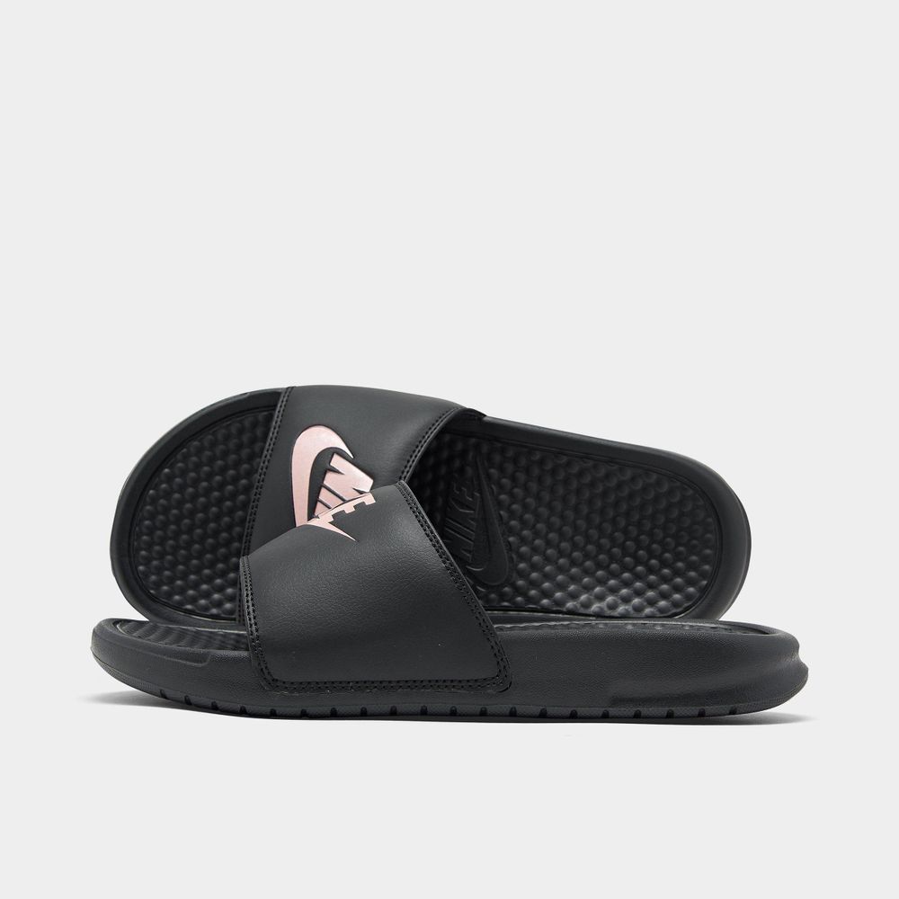 Womens nike 2024 rose gold slides