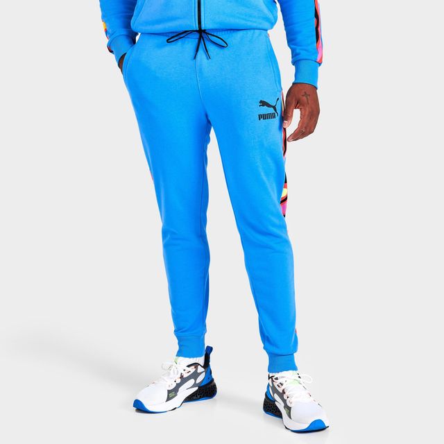 Blue puma clearance tracksuit bottoms