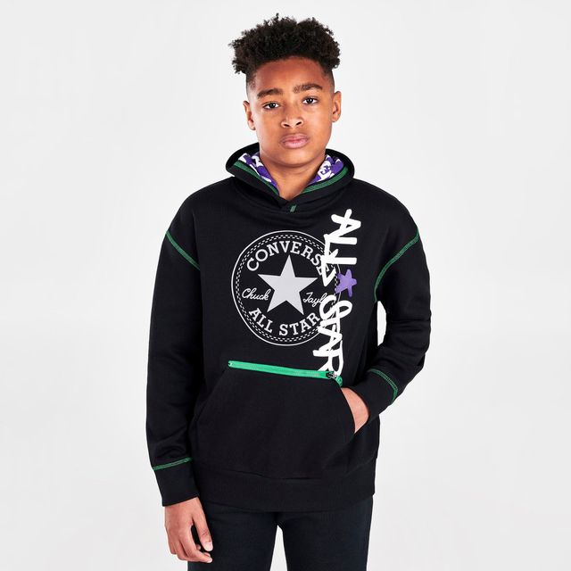 CONVERSE Boys' Converse All Star Graffiti Zip Pocket Pullover