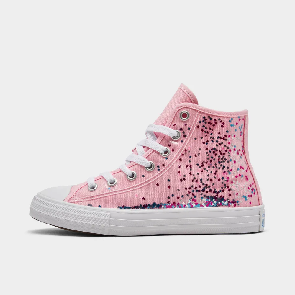 Pink kids clearance converse