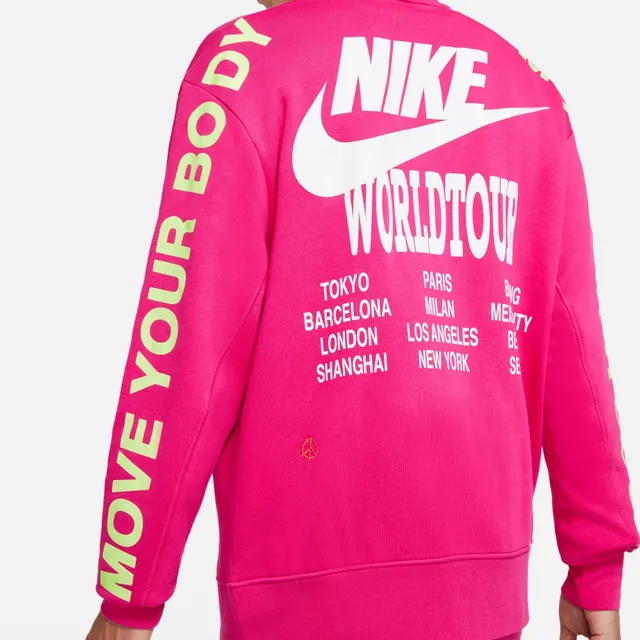 Nike world tour online hoodie pink