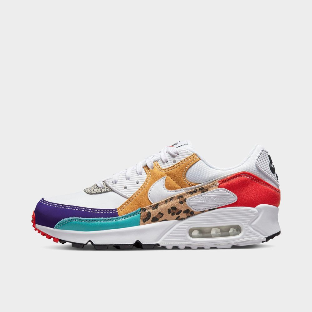 NIKE Women's Nike Air Max 90 SE Patchwork Animal Print Casual