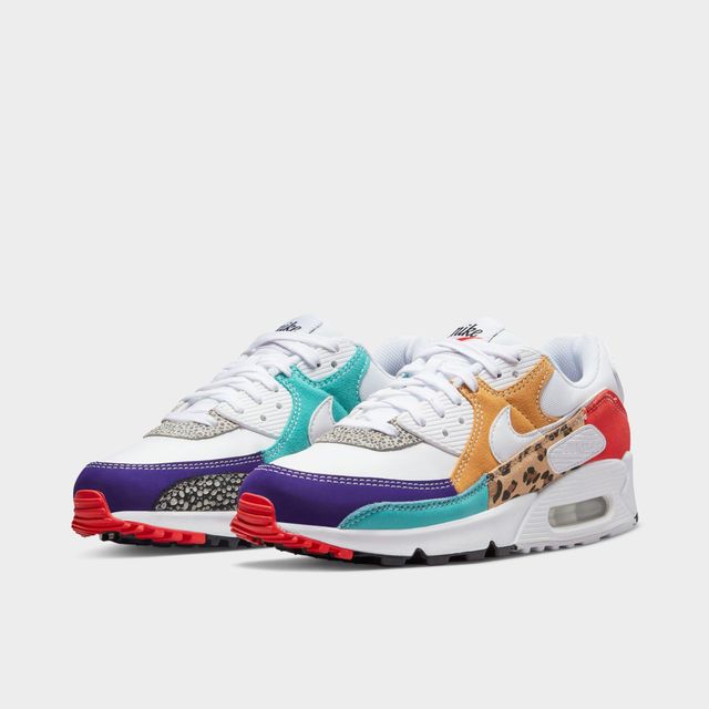 NIKE Women's Nike Air Max 90 SE Patchwork Animal Print Casual