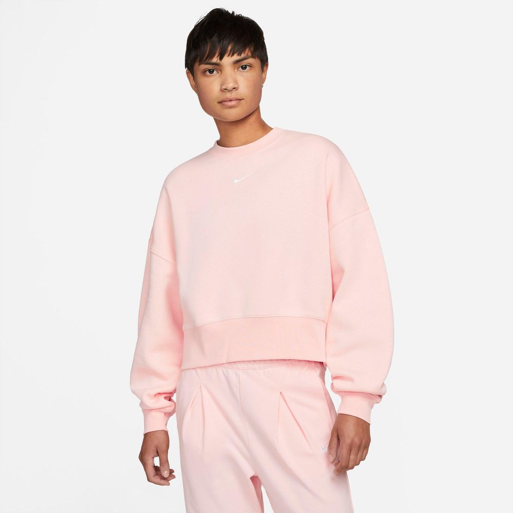 Nike essential fleece discount crew oversized sweatshir