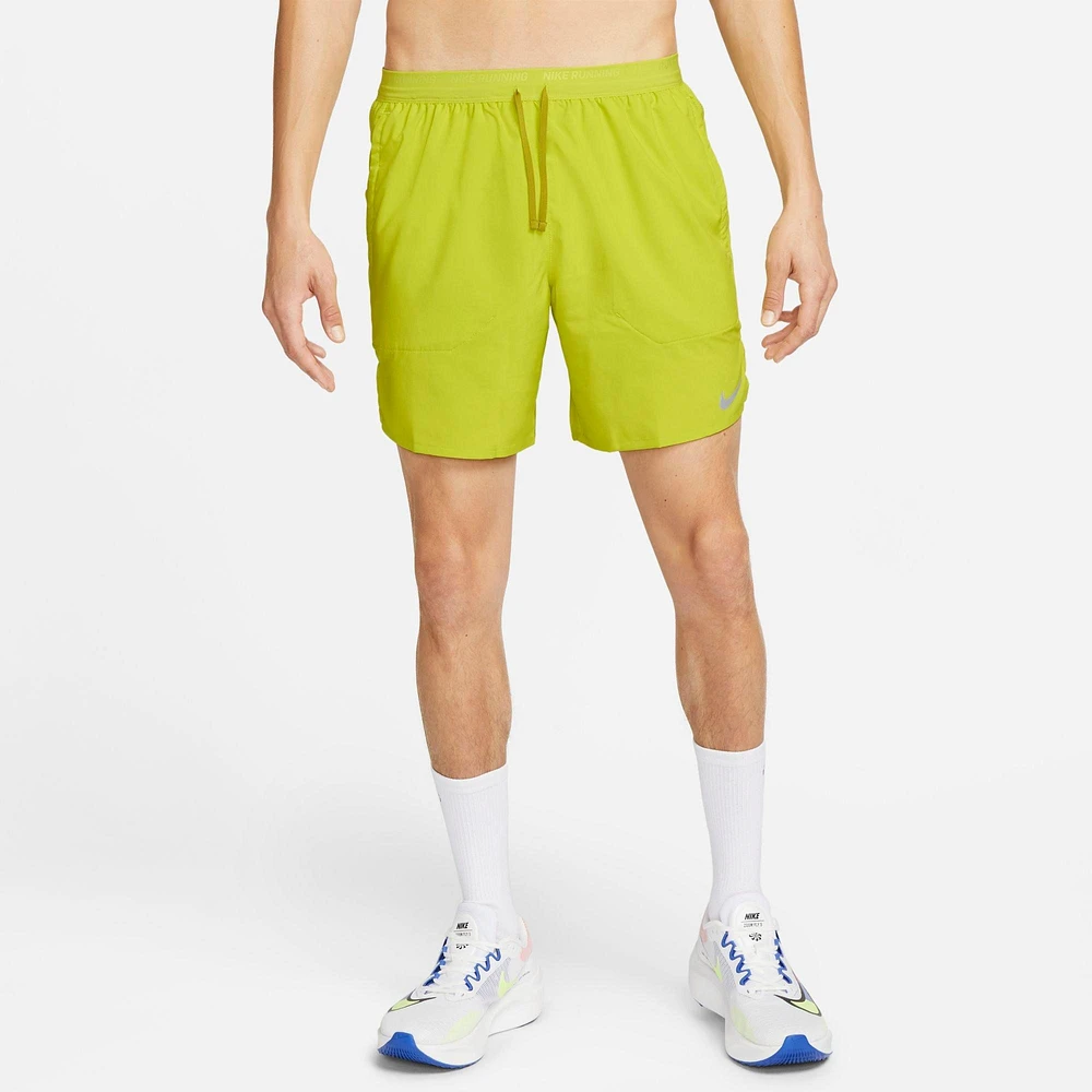 Nike running shorts yellow best sale