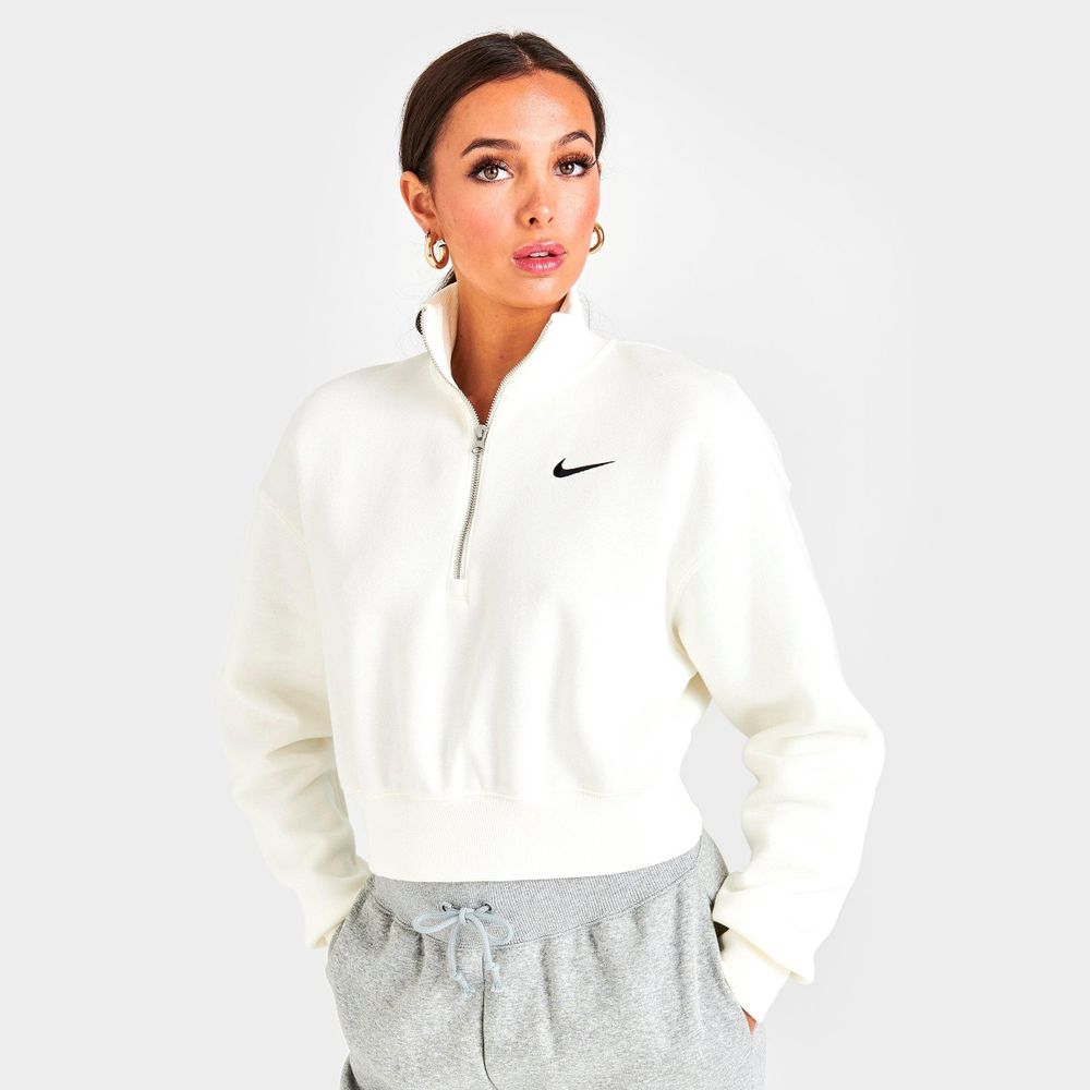 Nike half zip online crop sweatshirt