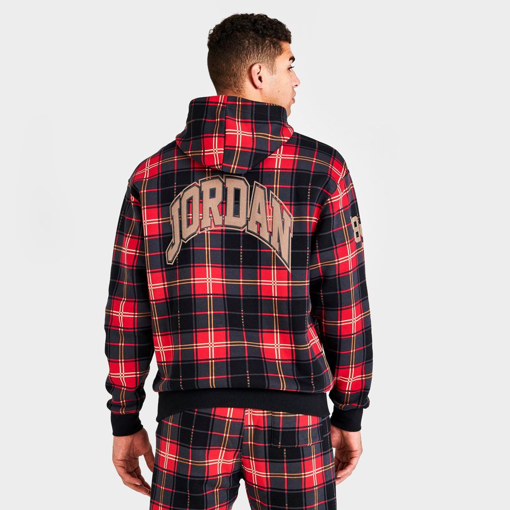 NIKE Men s Jordan Essential Holiday Plaid Hoodie Pueblo Mall