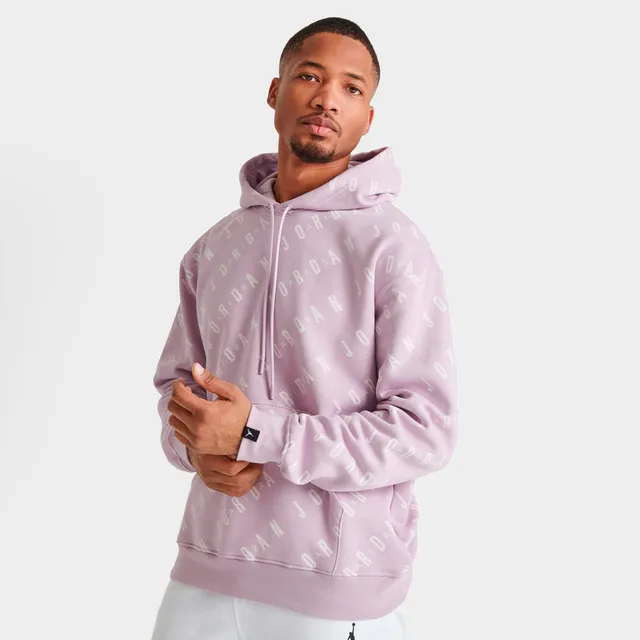 Nike all over online print swoosh hoodie grey