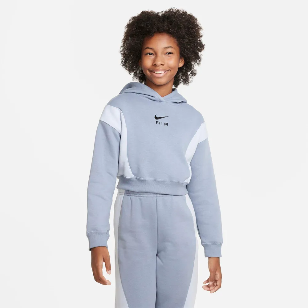 NIKE Girls Nike Air French Terry Cropped Pullover Hoodie