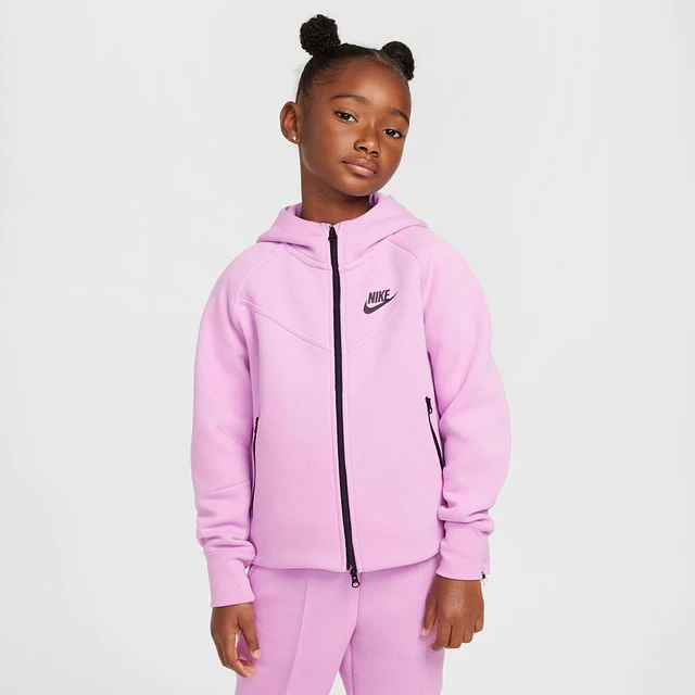 NIKE Girls' Nike Sportswear Tech Fleece Full-Zip Hoodie NIKE Girls' Nike Sportswear Tech Fleece Full-Zip Hoodie