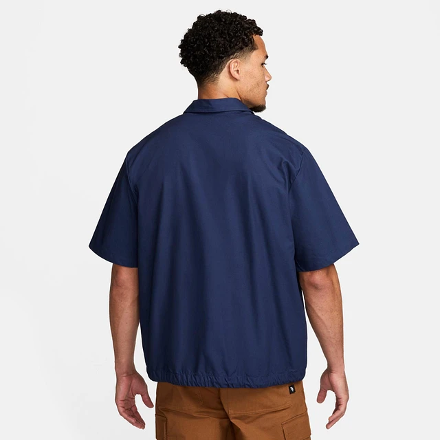 NIKE Men's Nike Club Oxford Button-Down Short-Sleeve Shirt