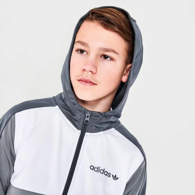 Adidas originals poly full best sale zip hoodie