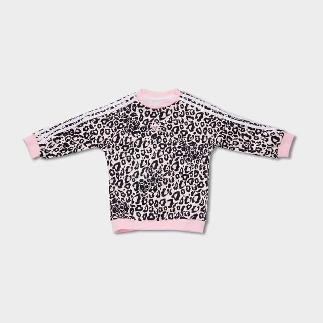 Adidas originals girls' top leopard superstar tracksuit infant