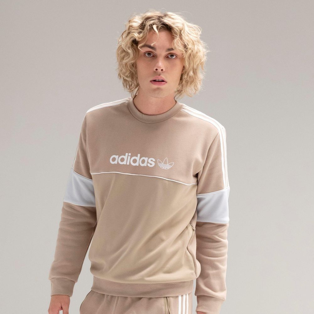 Adidas large discount logo crew sweatshirt