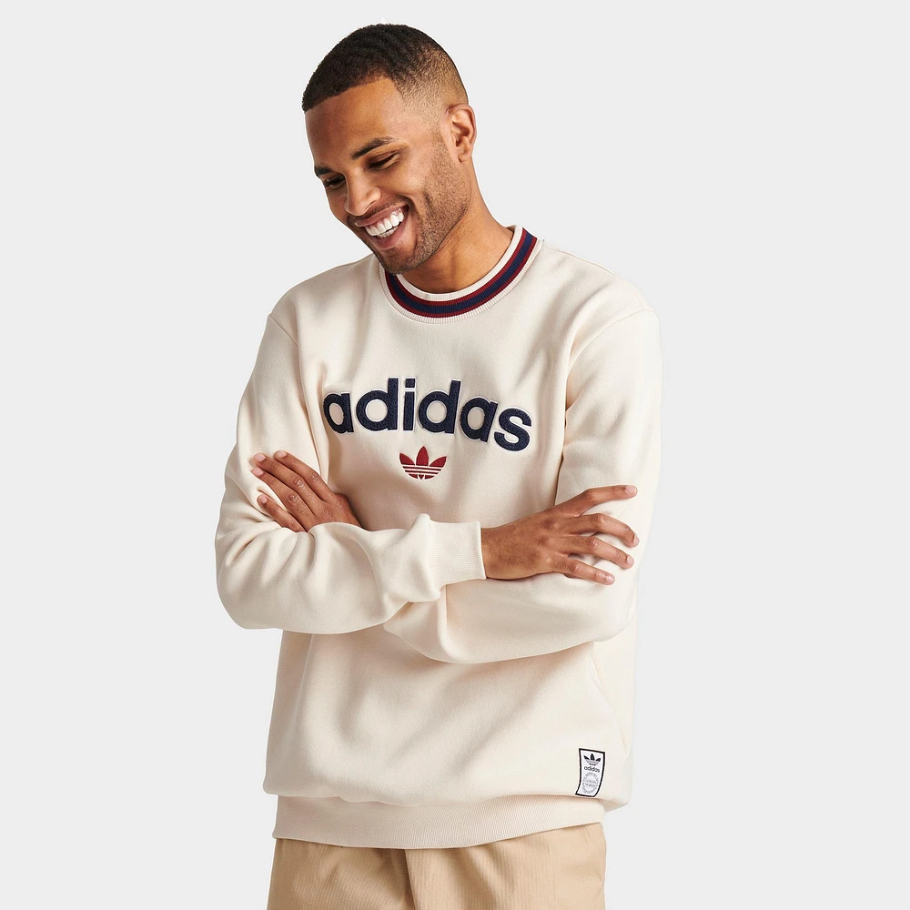 Adidas deals Originals Taped Crew Neck Sweatshirt