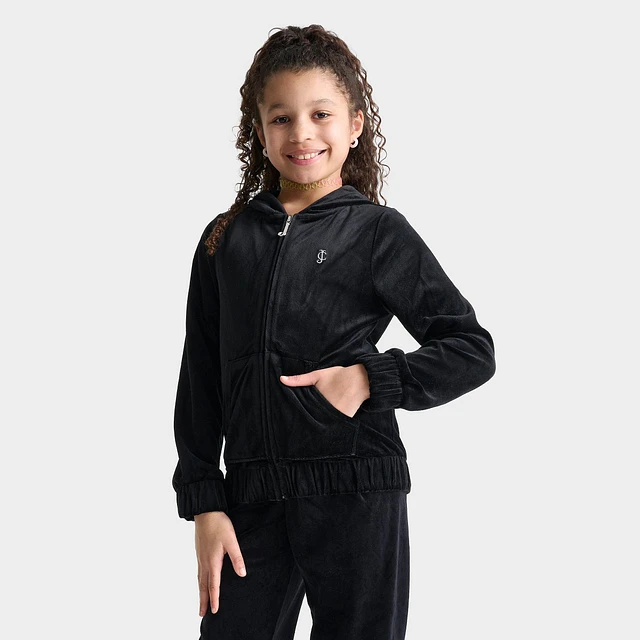 TIMBERLAND Girls' Juicy Couture Plush Velour Full-Zip Hoodie