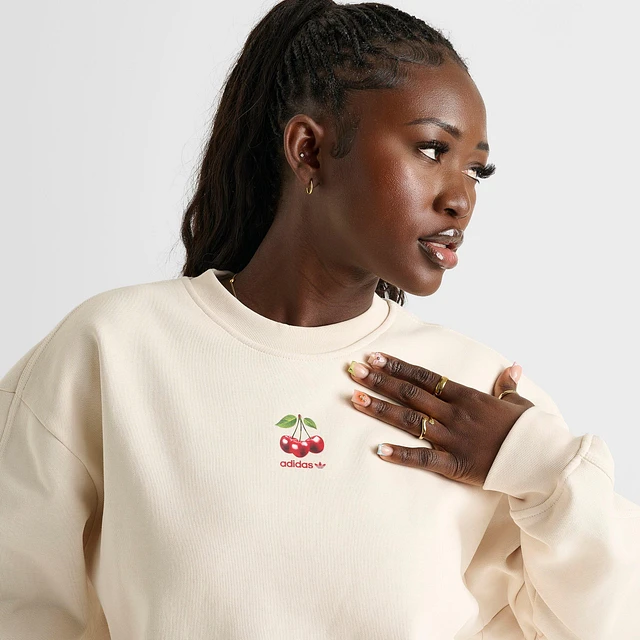 ★★海外限定 & 国内即発送★★adidas Originals CHERRY T-SHIRT ADIDAS Women's adidas Originals Cherry Oversized Boyfriend T