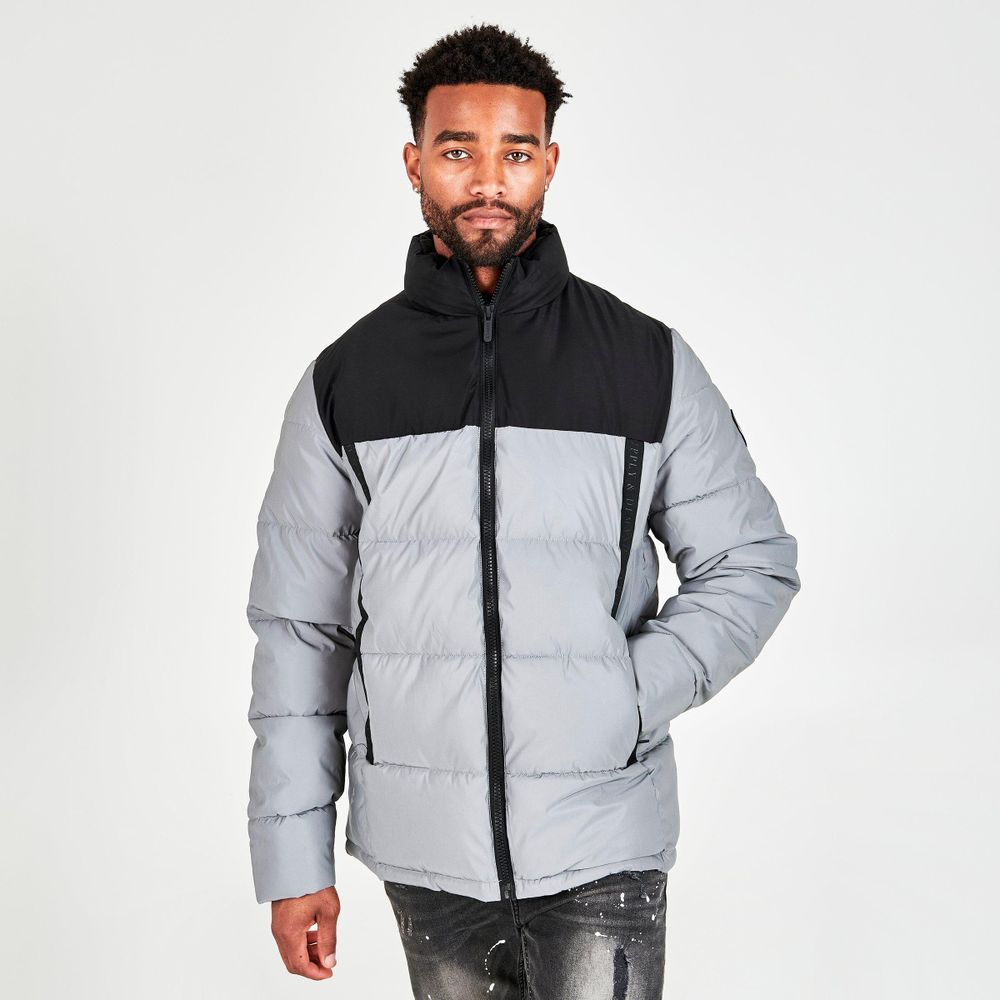 Pink soda shop black puffer jacket