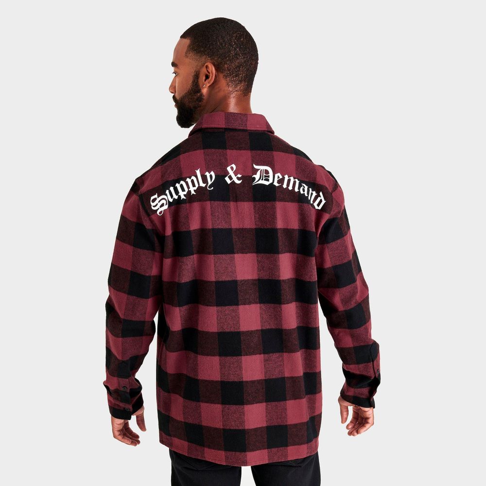 Supply and Demand Men's Supply & Demand Gothic Check Flannel Shirt