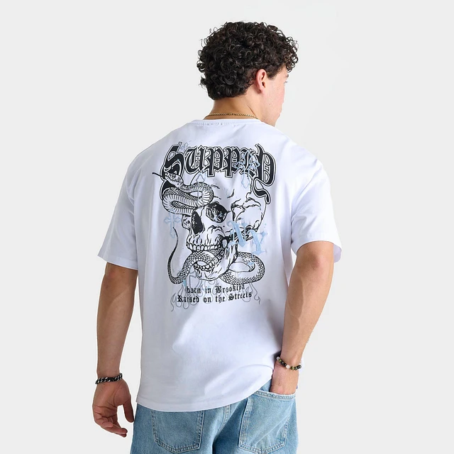 Supply and Demand Men's Supply & Demand Skull Snakes T-Shirt at
