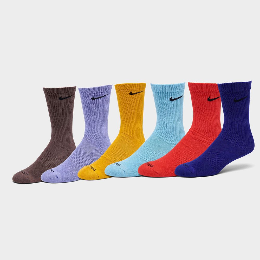 men's nike everyday plus dri-fit cushioned training crew socks