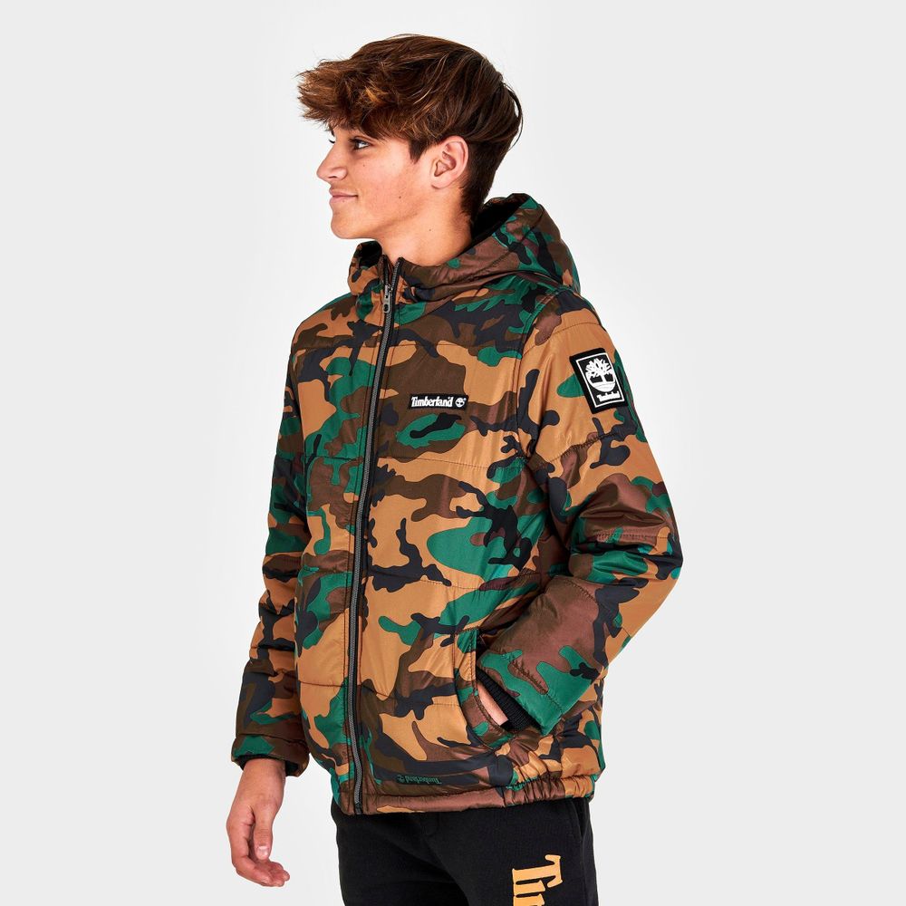 Timberland camo sales puffer jacket