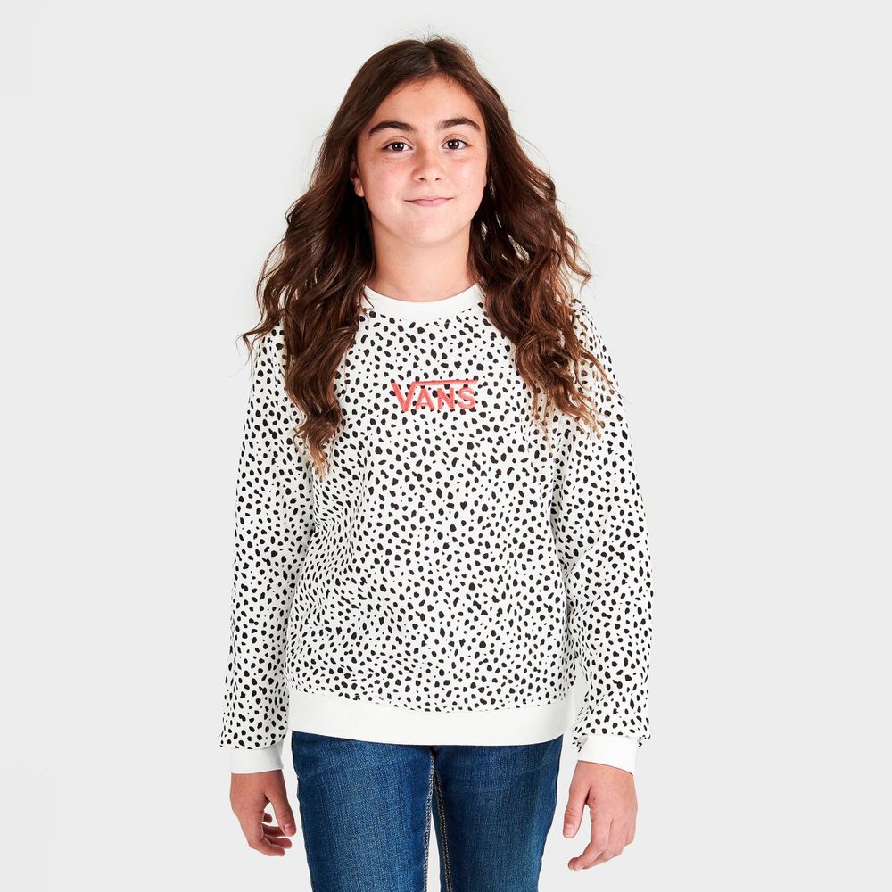 VANS Girls Vans Dalmatian Crewneck Sweatshirt Pueblo Mall