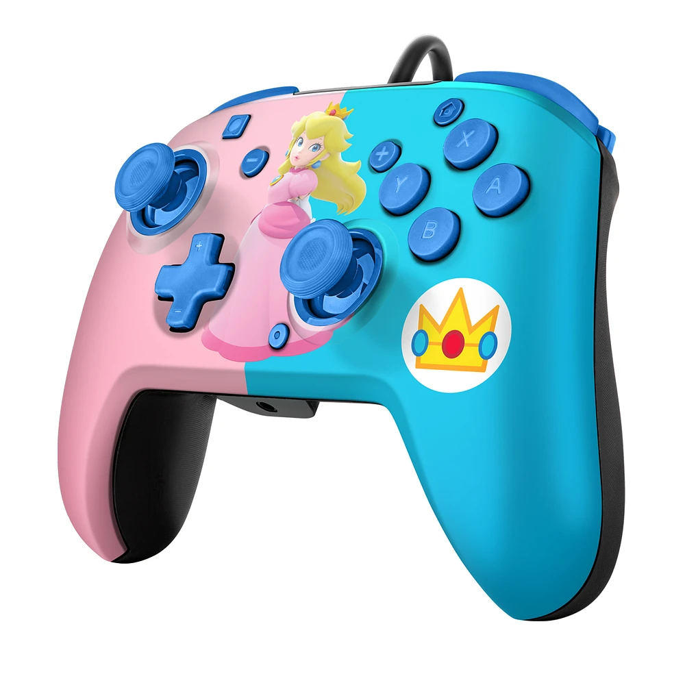 PDP Faceoff Deluxe Plus Audio Wired Controller Princess Peach 