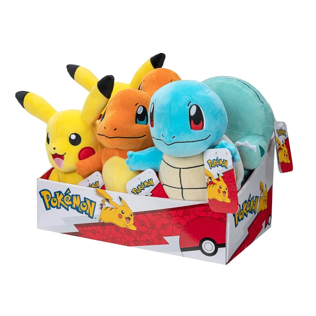 Jazwares Pokemon Kanto First Partners 8-in Plush (Styles May Vary 