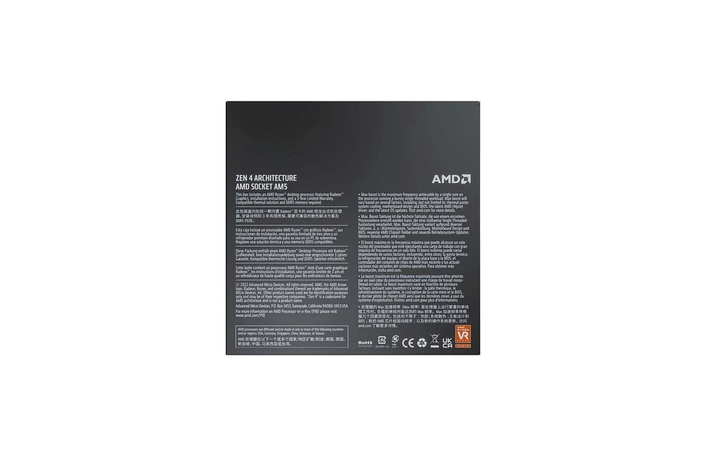 AMD Ryzen 5 7600 38MB Zen 4 CPU 6-Core 12-Thread 3.8GHz AM5 Wraith