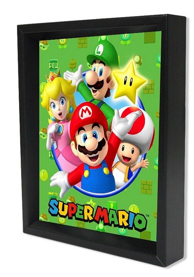 Pyramid America Super Mario - Mario, Luigi, Peach, and Toad 9-in x