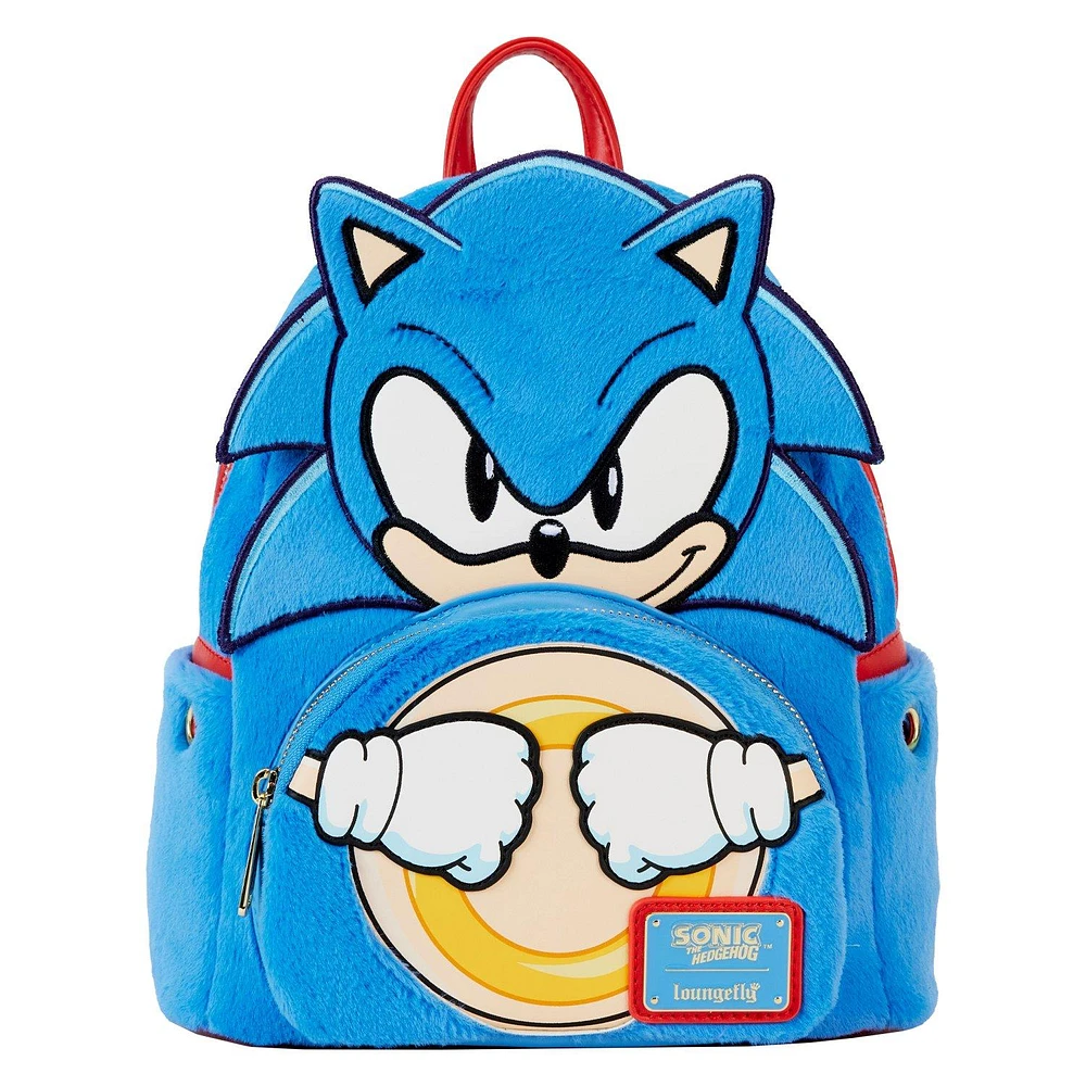 Loungefly Sonic the Hedgehog Classic Cosplay Plush Mini Backpack ...