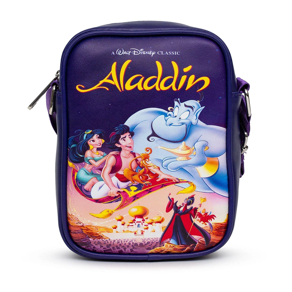 Buckle-Down Disney Aladdin Jasmine Polyurethane Crossbody Bag with Piping  Edge