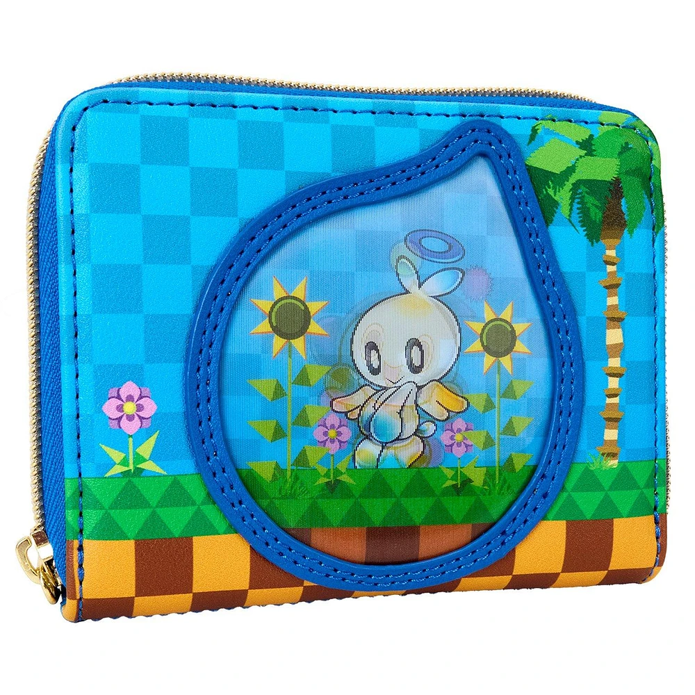 Loungefly Sonic the Hedgehog Chaos Garden Lenticular Zip Around