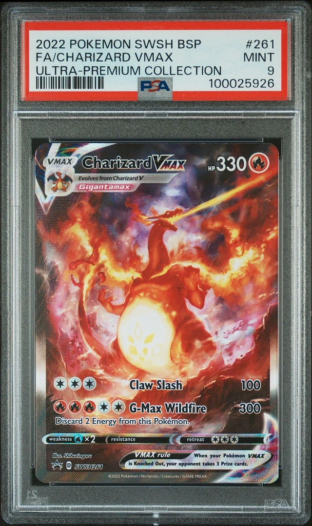 【PSA9】リザードンvmax SR加工エラー Charizard VMAX PSA】ポケカ リザードンVMAX エラー版 SR加工 PSA10