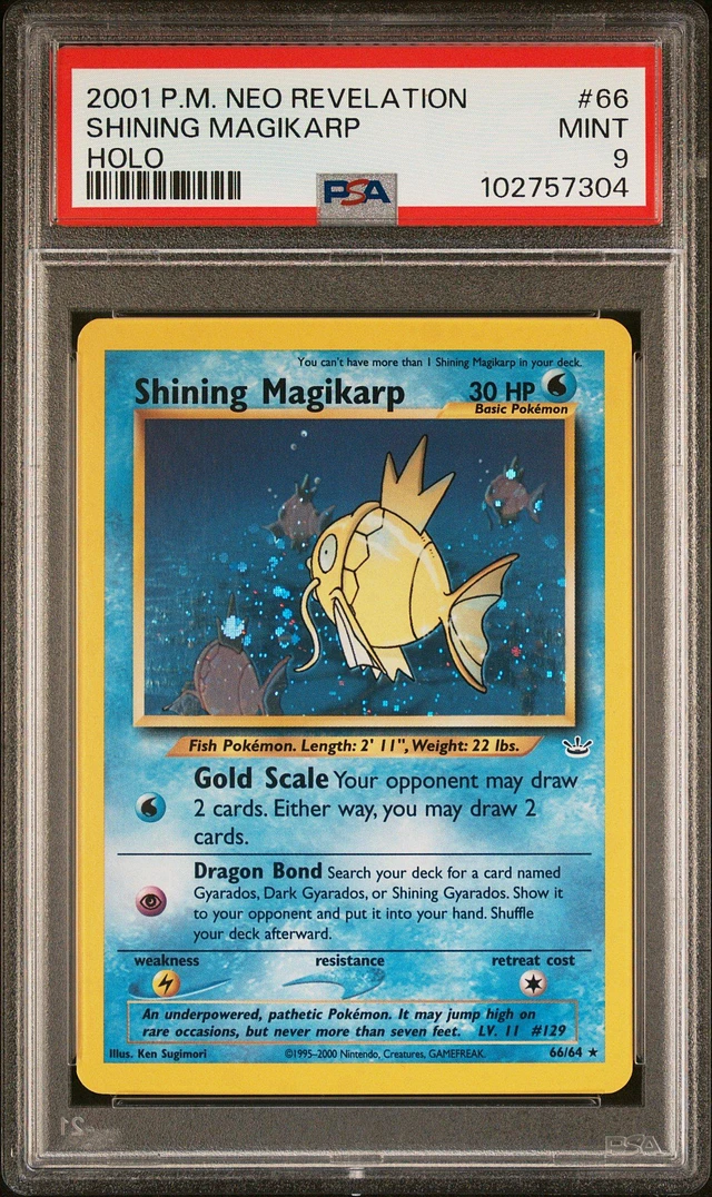 GameStop 2001 Pokemon Neo Revelation 66 Shining Magikarp-holo PSA