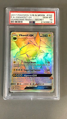 2017 Pokémon Sun & Moon Alolan Ninetails selling Secret Rare PSA10