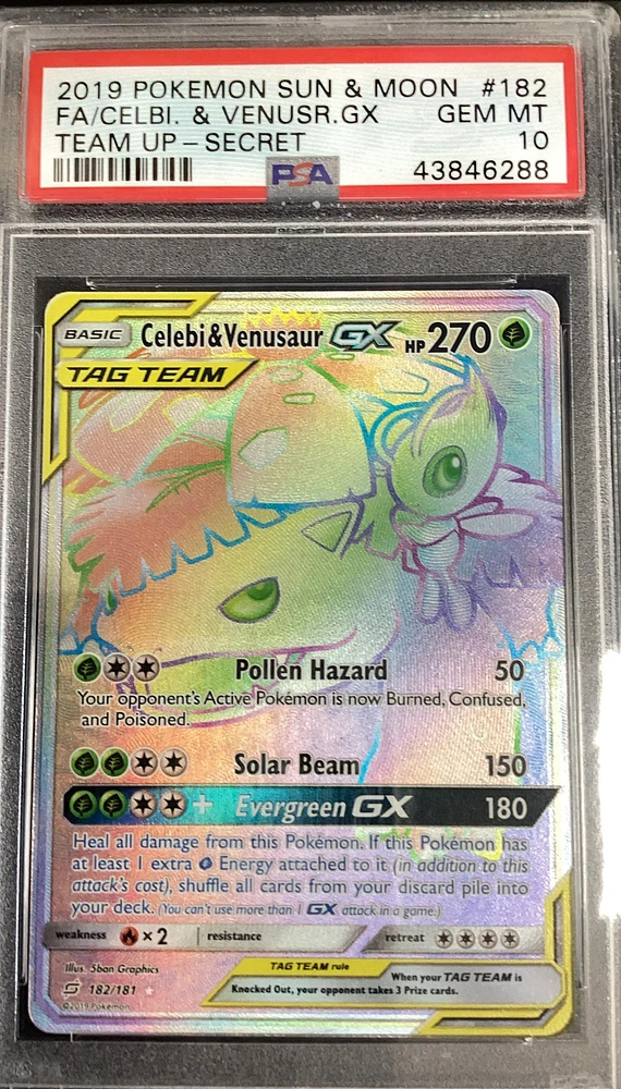 Pokemon Celebi & on sale Venusaur GX Full Art PSA 10