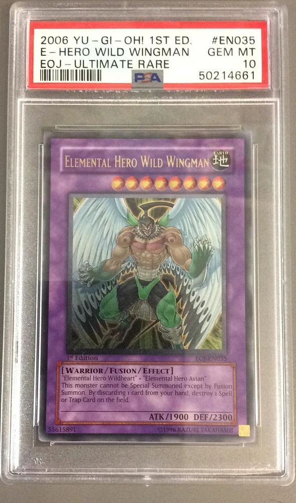 Yugioh PSA 9 store Elemental Hero Flame Wingman EEN-EN010